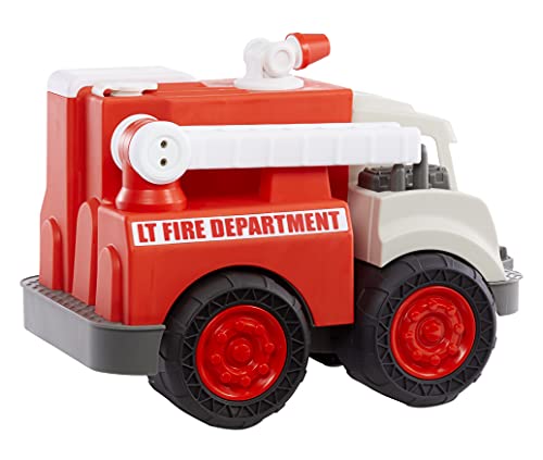 little tikes Dirt Digger Camión de Bomberos para niños-Rocía Agua-Escalera giratoria y Extensible-Promueve Activo-para Juegos en Interiores o Exteriores-A Partir de 2 años, Color (655791)