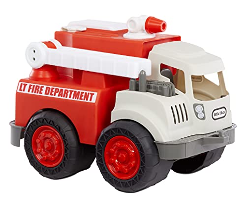 little tikes Dirt Digger Camión de Bomberos para niños-Rocía Agua-Escalera giratoria y Extensible-Promueve Activo-para Juegos en Interiores o Exteriores-A Partir de 2 años, Color (655791)