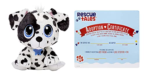 little tikes Rescue Tales Mascotas en Adopción Dálmata - Juguete Interactivo, Tierno, de Felpa, con Movimiento y Sonidos - Incluye Caseta para Perros, Collar, Placa y Más - Coleccionable - 3+ Años