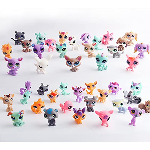 Littlest Pet Shop Toys Set 20 Piezas 2-6cm niños Juguetes para niños Regalo LPS Mini Figuras Animal Gato Perro pájaro Figuras de acción