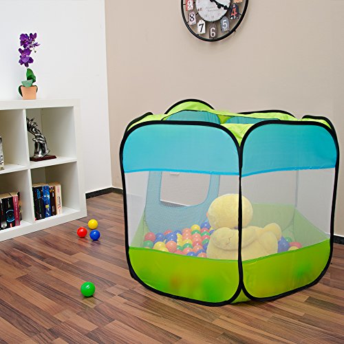 LittleTom Tienda de campaña Juguete para niños 100x100x72cm Piscina de Bolas Azul