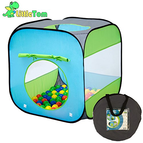 LittleTom Tienda de campaña Juguete para niños 70x70x72cm Piscina de Bolas Azul