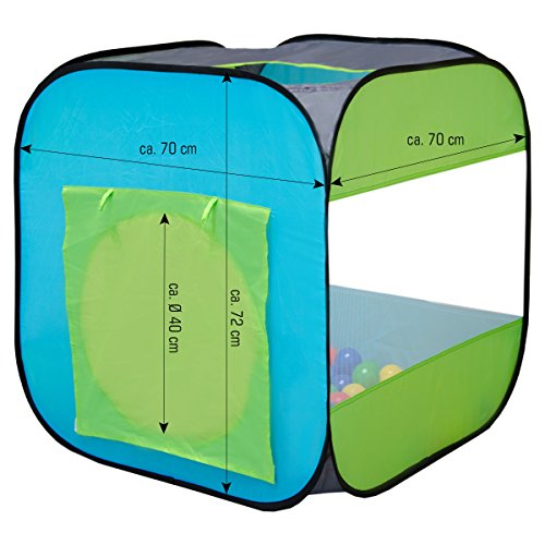 LittleTom Tienda de campaña Juguete para niños 70x70x72cm Piscina de Bolas Azul