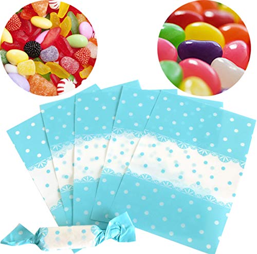 Liuer 500PCS Papel para Caramelos,Bolsas de Papel para Bodas Cumpleaños o Fiestas de Navidad Papel para Envolver los Dulces Golosinas Galletas Chocolates(5 Colorear,12,5 * 9cm)