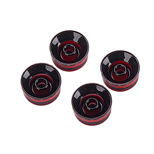 LIXBD 4 pomos de amplificador de control de pedal de efecto acrílico para guitarra eléctrica bajo (negro y rojo)