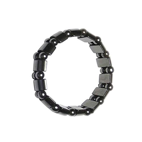 LIXBD Pulsera magnética pulsera magnética saludable tobillera joyería para hombres mujeres Artritis túnel carpiano (negro)