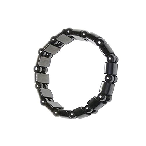 LIXBD Pulsera magnética pulsera magnética saludable tobillera joyería para hombres mujeres Artritis túnel carpiano (negro)