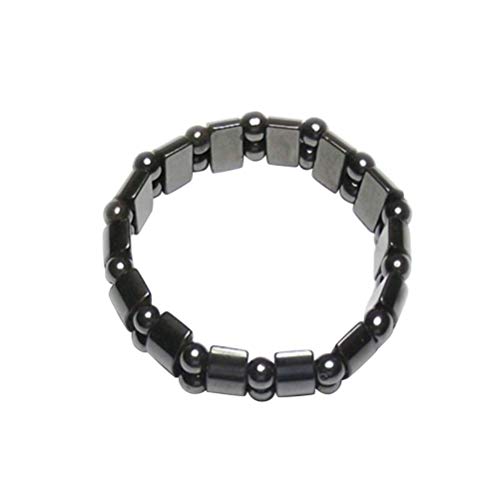 LIXBD Pulsera magnética pulsera magnética saludable tobillera joyería para hombres mujeres Artritis túnel carpiano (negro)