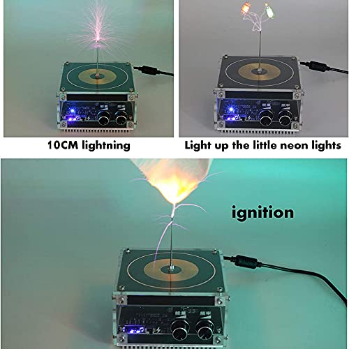 LJBOZ Bobina De Tesla De Musical, Mini Musical Tesla Bobina, Bluetooth Música Bobina De Tesla Altavoz De Plasma Kits, Producto De Educación De Ciencias De Rayos