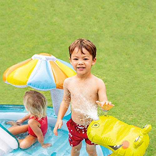 LK-HOME Piscinas Desmontables,Piscina Engrosada, Juegos De Juguete De Jardín Interior Y Exterior, Pequeño Parque Acuático De Verano, Piscina Inflable con Tobogán para Niños En Casa