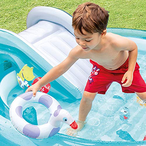 LK-HOME Piscinas Desmontables,Piscina Engrosada, Juegos De Juguete De Jardín Interior Y Exterior, Pequeño Parque Acuático De Verano, Piscina Inflable con Tobogán para Niños En Casa