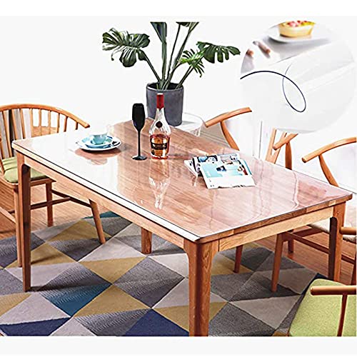 LKDF Escritorio De PláStico Que Se Puede Limpiar para Muebles De Comedor De Madera, Protector De Cubierta De Mesa Transparente,70x140cm/27.5x55.1in