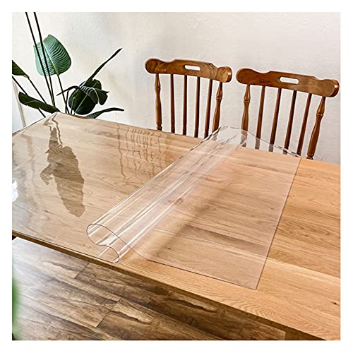 LKDF Escritorio De PláStico Que Se Puede Limpiar para Muebles De Comedor De Madera, Protector De Cubierta De Mesa Transparente,70x140cm/27.5x55.1in