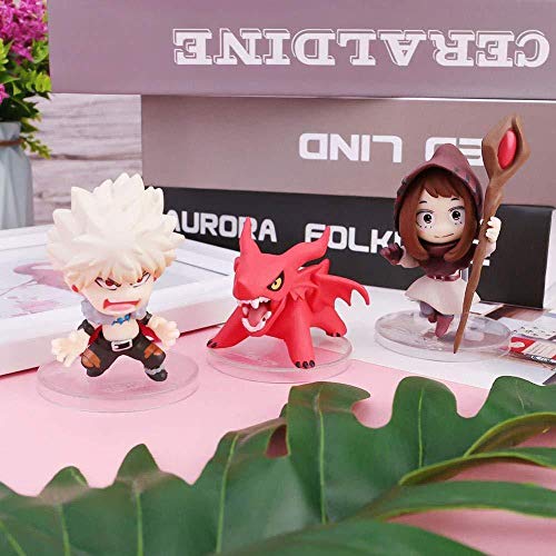 lkw-love My Hero Academy Set de figuritas de PVC Q Midoriya Izuku Todoroki Shoto Bakugou Katsuki LIDA Tenya Ochaco Uraraka Mini Estatua de acción Figurilla Coleccionable 5cm Idea