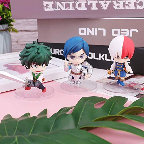 lkw-love My Hero Academy Set de figuritas de PVC Q Midoriya Izuku Todoroki Shoto Bakugou Katsuki LIDA Tenya Ochaco Uraraka Mini Estatua de acción Figurilla Coleccionable 5cm Idea