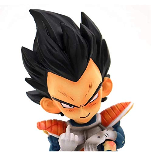 lkw-love Personalidad Estatua Dragon Ball Z Super Saiyaman Vegeta Príncipe Dedo Medio Patrón de PVC Figura de Acción de Colección Juguetes Y1002-Multicolor-Multicolor