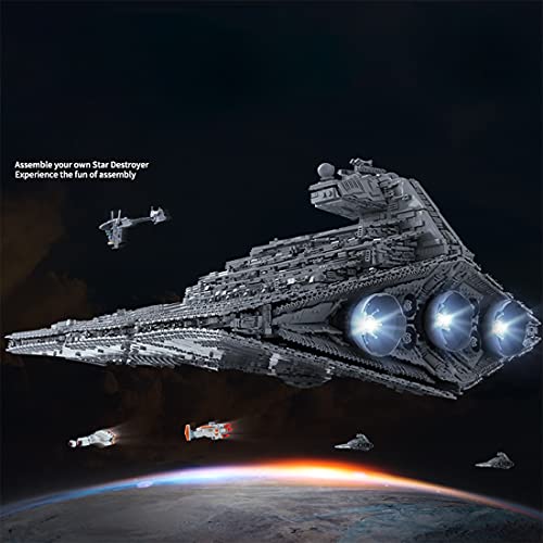 Loads Star Imperial Wars Destroyer - Juego de construcción de bloques de construcción Super UCS Star Destroyer, modelo de destructor estrellado compatible con Lego Star Wars (11885 piezas)