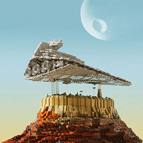 Loads Star Imperial Wars Destroyer - Juego de construcción de bloques de construcción Super UCS Star Empire Over Jedha City, modelo destructor estrellado, compatible con Lego Star Wars, 5162 piezas