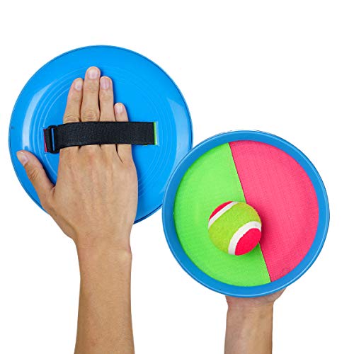 Locisne Toss y Catch Paddle Game Set Disco de paletas y Juego de Lanzamiento de Pelota Juego Atrapa Pelotas 4 paletas y 4 Bolas