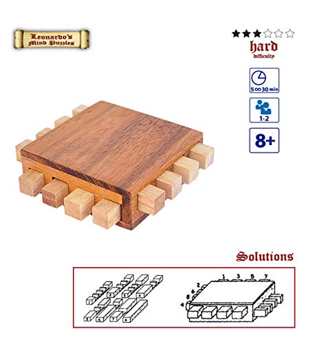 Logica Juegos Art. Procesador - Rompecabezas de Madera - Dificultad 3/6 Difícil - Colección Leonardo da Vinci