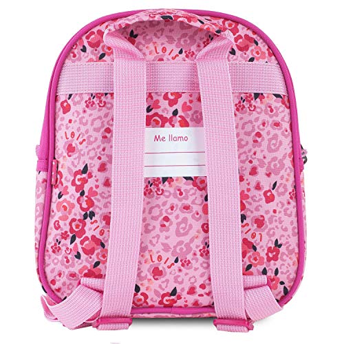 Lois - Mochila Infantil Niña Pequeña - Mochila Escolar Niña para Guardería o Colegio Resistente y Ligera de Marca Lois. Asa Superior y Tiras Ajustables y Llavero Incluido. 131834, Color Fucsia