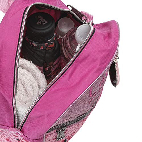 Lois - Mochila Infantil Niña Pequeña - Mochila Escolar Niña para Guardería o Colegio Resistente y Ligera de Marca Lois. Asa Superior y Tiras Ajustables y Llavero Incluido. 131834, Color Fucsia