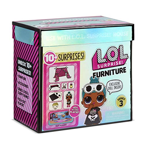 LOL Surprise Muñecas Coleccionables para Niñas , Con 10 Sorpresas y Accesorios , Sleepy Bones , Mobiliario Serie 3