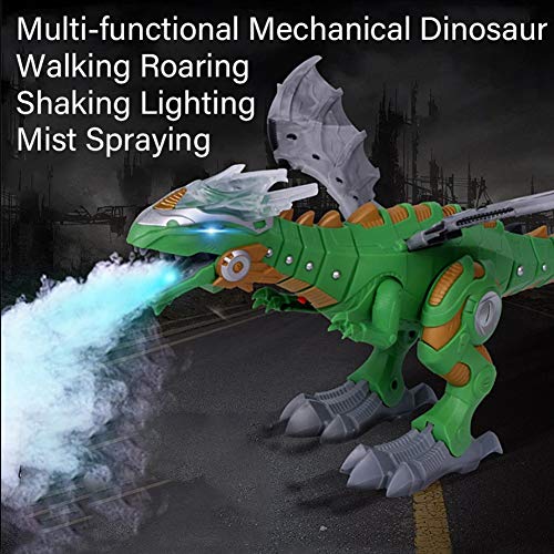 LOOCOO Juguete de dinosaurio de espray eléctrico Sonido y luz de fuego Mecánico Dragones Dinosaurio Modelo Juguetes Niños Juguetes