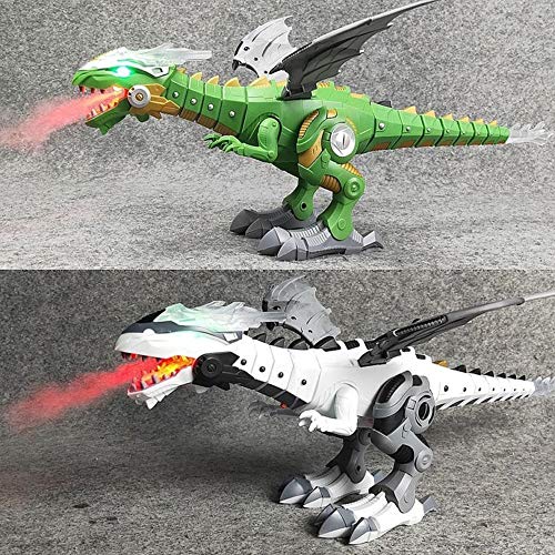 LOOCOO Juguete de dinosaurio de espray eléctrico Sonido y luz de fuego Mecánico Dragones Dinosaurio Modelo Juguetes Niños Juguetes