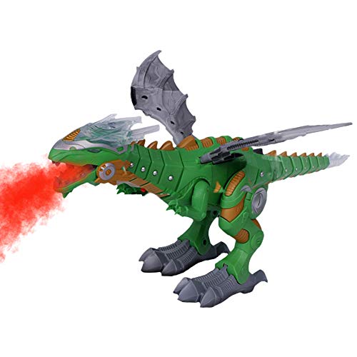 LOOCOO Juguete de dinosaurio de espray eléctrico Sonido y luz de fuego Mecánico Dragones Dinosaurio Modelo Juguetes Niños Juguetes