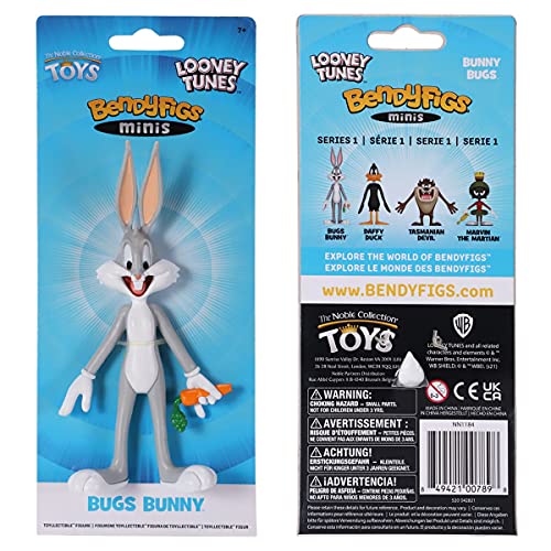 LOONEY TUNES Noble Collection Bendyfigs Bendable Figure Bugs Bunny 14 cm Mini