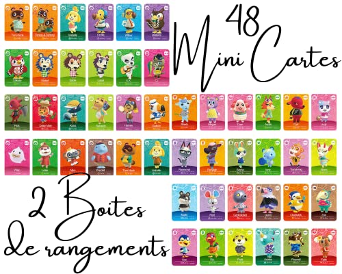 Lote de 48 tarjetas Mini New NFC Serie 5 para Amiibo Animal Crossing New Horizon compatible con Nintendo Switch / Switch Lite Wii U 3DS Rare Villageés Serie 1 a 5