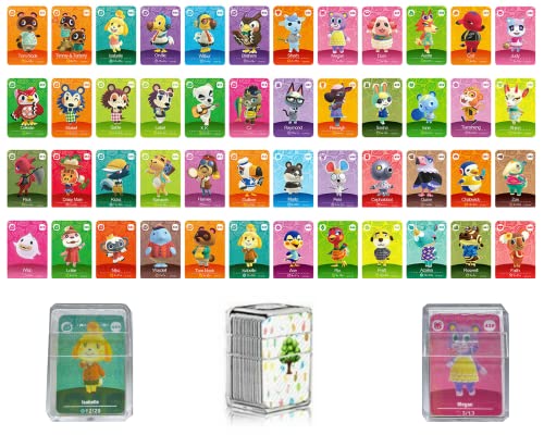 Lote de 48 tarjetas Mini New NFC Serie 5 para Amiibo Animal Crossing New Horizon compatible con Nintendo Switch / Switch Lite Wii U 3DS Rare Villageés Serie 1 a 5