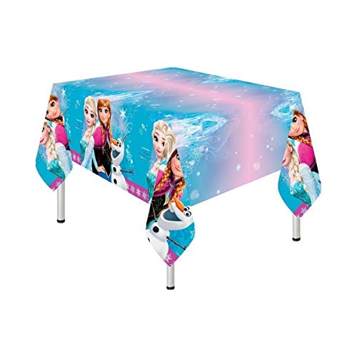 Lote de Cubiertos Infantiles "Frozen Northen " (8 Vasos, 8 Platos, 20 Servilletas ,1 Mantel y 1 Piñata) .Vajillas y Complementos. Juguetes para Fiestas de Cumpleaños, Bodas, Bautizos y Comuniones.