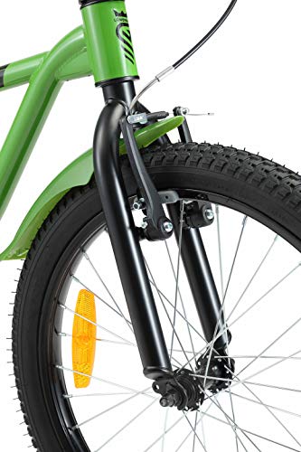 LÖWENRAD Bicicleta Infantil para niños y niñas a Partir de 6 años | Bici 20" Pulgadas con Frenos | Verde