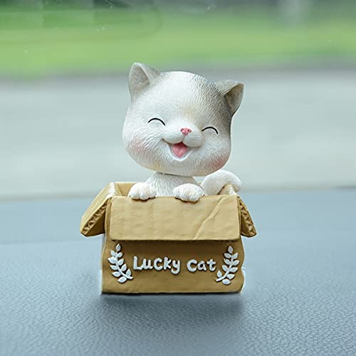 Lsaardth Decoraciones para salpicadero de Coche Bobblehead, Lucky Cat Bobbleheads Decoraciones para Coche Figuras de Bobblehead Interior para Adorno de salpicadero de Coche