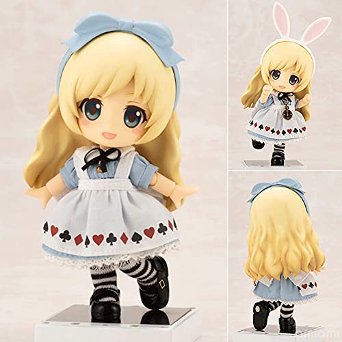 LTBXB Alicia en el país de Las Maravillas Alicia Orejas de Conejo Versión Q Nendoroid Ropa Vestir Movable Ob11 Maniquí/Anime Fan Favorito Niño Regalo