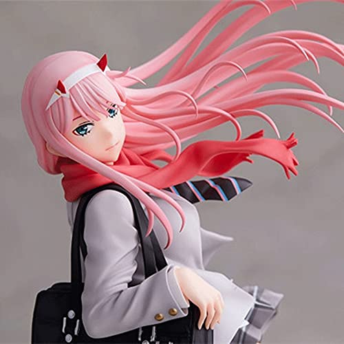 LTBXB Darling in The FRANXX Equipo Nacional Zero Two-Dimensional Model Landscape Anime Beautiful Girl 02 Regalo de cumpleaños Hecho a Mano Hombre/Mujer/Anime Fan Favorito Regalo para niño