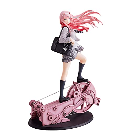 LTBXB Darling in The FRANXX Equipo Nacional Zero Two-Dimensional Model Landscape Anime Beautiful Girl 02 Regalo de cumpleaños Hecho a Mano Hombre/Mujer/Anime Fan Favorito Regalo para niño