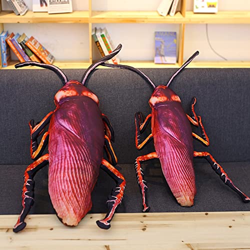 LTLGHY Almohada de felpa creativa de cucaracha 3D Animal Insecto Almohada de peluche Divertido Hogar Sofá Decoración de Coche Juguete Muñeca Regalo de Cumpleaños Único, 115 cm