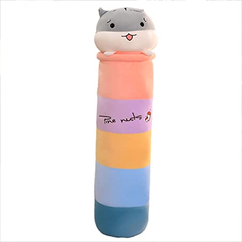 LTLGHY Almohada Suave De Hamster, Almohada De Felpa para Dormir De Tiro Largo Muñeco De Peluche Bonito Regalo De Juguete para Niños,Gris,120cm