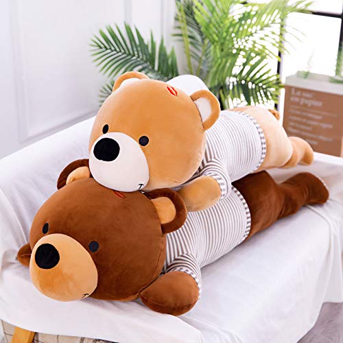 Lulihhhh 60-120 cm Lindo y Creativo Suave Oso Panda de Peluche de Juguete Abrazo Oso niño niña Regalo Almohada para Dormir muñeca de Trapo marrón Oscuro 120 cm