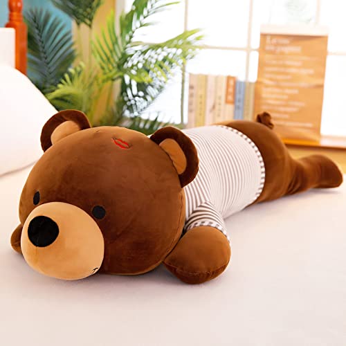 Lulihhhh 60-120 cm Lindo y Creativo Suave Oso Panda de Peluche de Juguete Abrazo Oso niño niña Regalo Almohada para Dormir muñeca de Trapo marrón Oscuro 120 cm