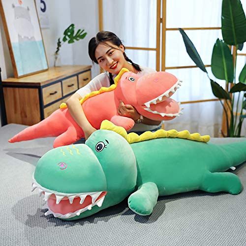 Lulihhhh 60-120cm Lindo Dinosaurio de Dibujos Animados muñeca Regalo de cumpleaños de Peluche Almohada para Dormir para Jugar con muñecas Verde 120cm