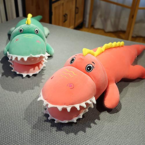 Lulihhhh 60-120cm Lindo Dinosaurio de Dibujos Animados muñeca Regalo de cumpleaños de Peluche Almohada para Dormir para Jugar con muñecas Verde 120cm