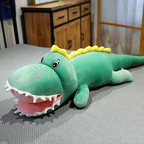 Lulihhhh 60-120cm Lindo Dinosaurio de Dibujos Animados muñeca Regalo de cumpleaños de Peluche Almohada para Dormir para Jugar con muñecas Verde 120cm