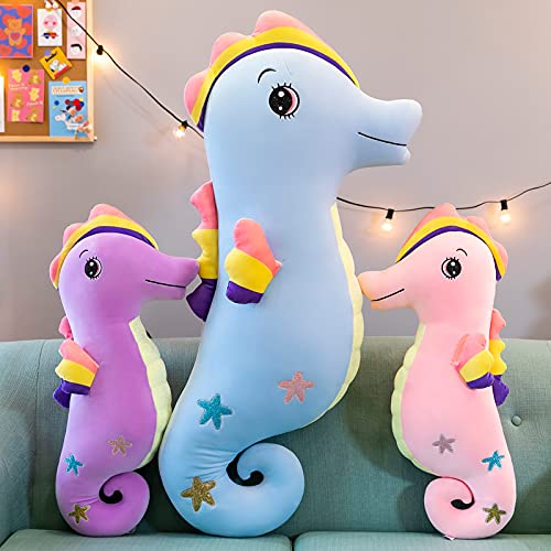 Lulihhhh 70/90/110 cm Lindo Caballito de mar decoración de la Cama Almohada de Dormir de Felpa niña muñeca súper Linda muñeca niña muñeca de Peluche de Juguete-Rosa, 70 cm