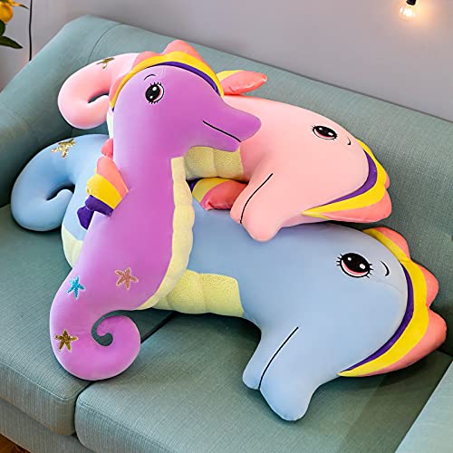 Lulihhhh 70/90/110 cm Lindo Caballito de mar decoración de la Cama Almohada de Dormir de Felpa niña muñeca súper Linda muñeca niña muñeca de Peluche de Juguete-Rosa, 70 cm