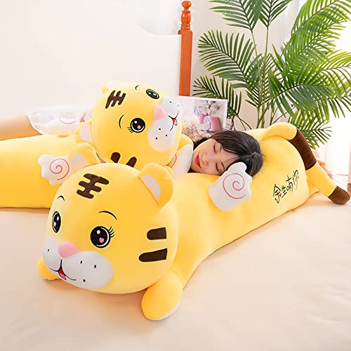 Lulihhhh 90-120 cm Creativo Lindo Tigre Almohada de Peluche de Juguete Lindo pequeño Tigre a Rayas muñeca Suave muñeca Linda muñeca Regalo de los niños Tigre acostado 120 cm