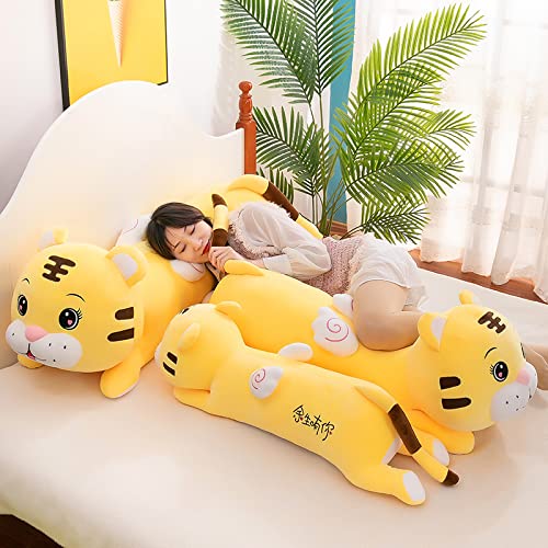 Lulihhhh 90-120 cm Creativo Lindo Tigre Almohada de Peluche de Juguete Lindo pequeño Tigre a Rayas muñeca Suave muñeca Linda muñeca Regalo de los niños Tigre acostado 120 cm